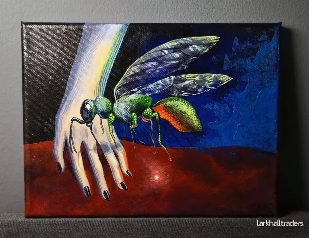 Message of the magic bee - Akrylmålning - Original konstverk - Bild 2