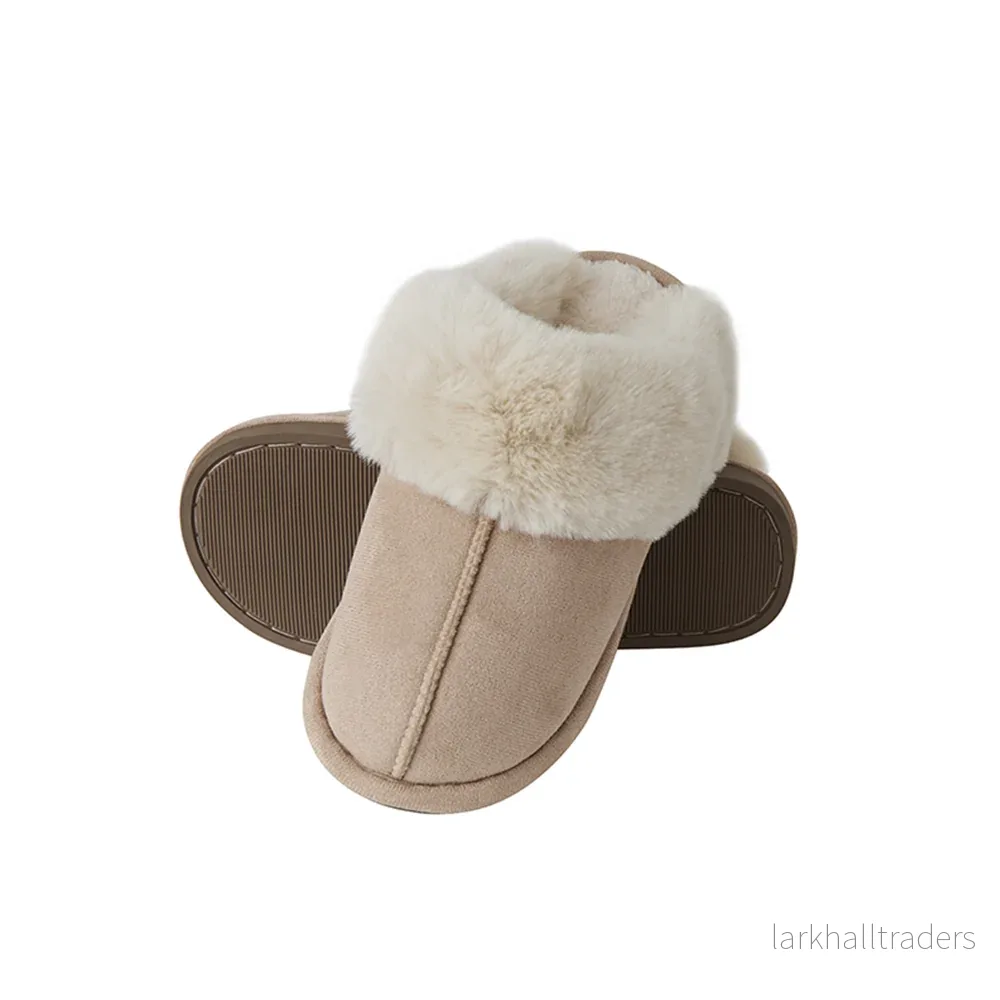Tofflor – varma och mjuka (brun & beige) - Bild 3