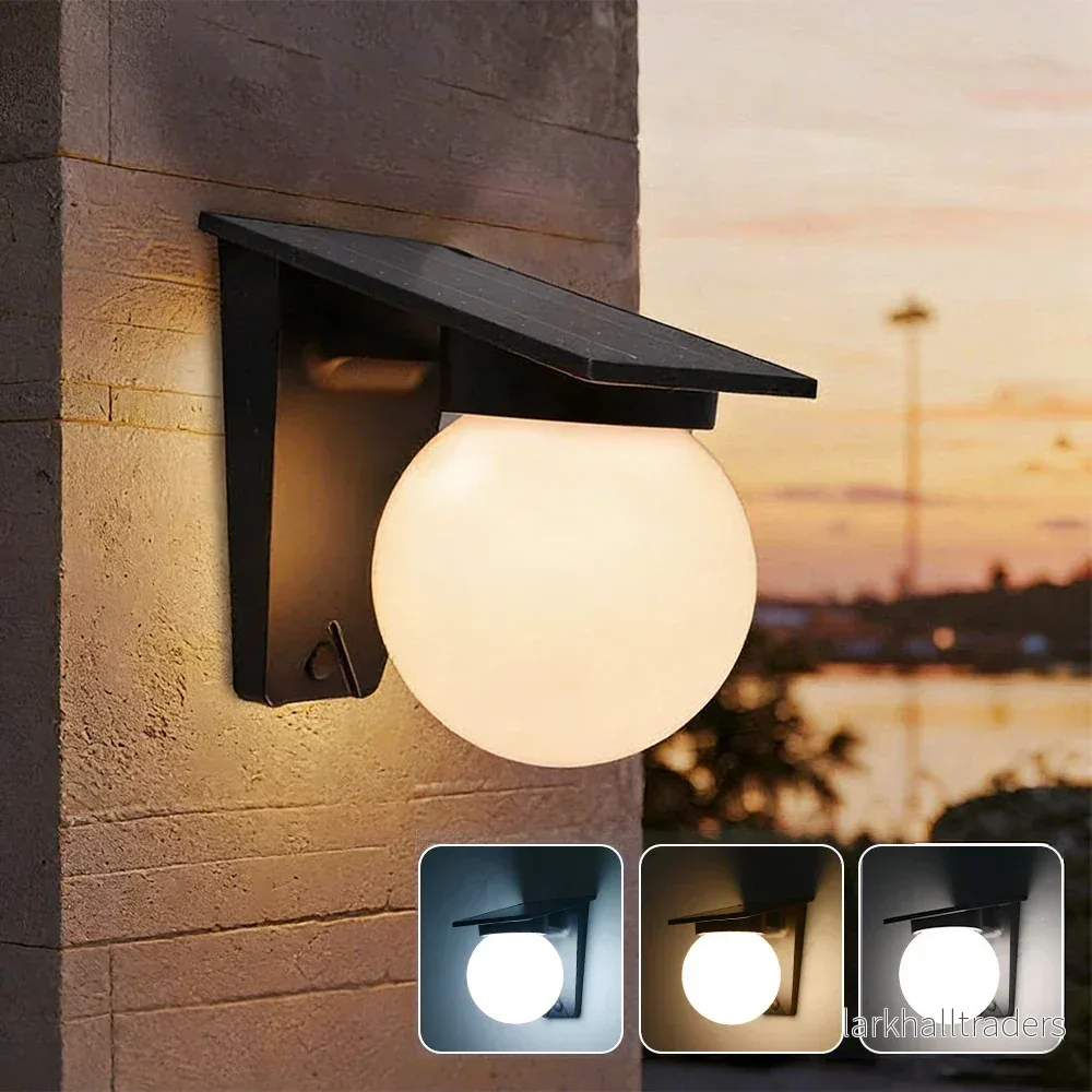 Solcellslampa vägg LED med 3 ljuslägen Solcellslampa vägg LED med 3 ljuslägen