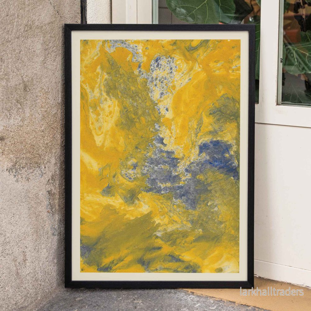 Gult marmorerat papper Poster