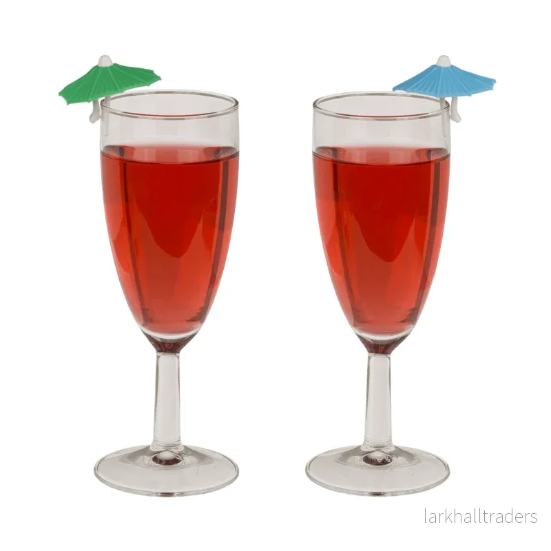 Glasmarkör, cocktailparaply 6 st
