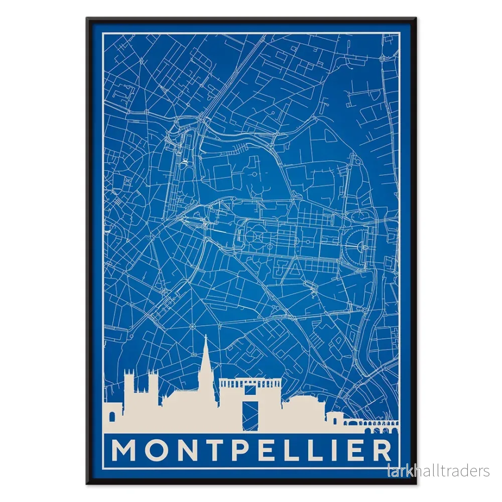 Minimalistisk Montpellier Poster - Bild 2