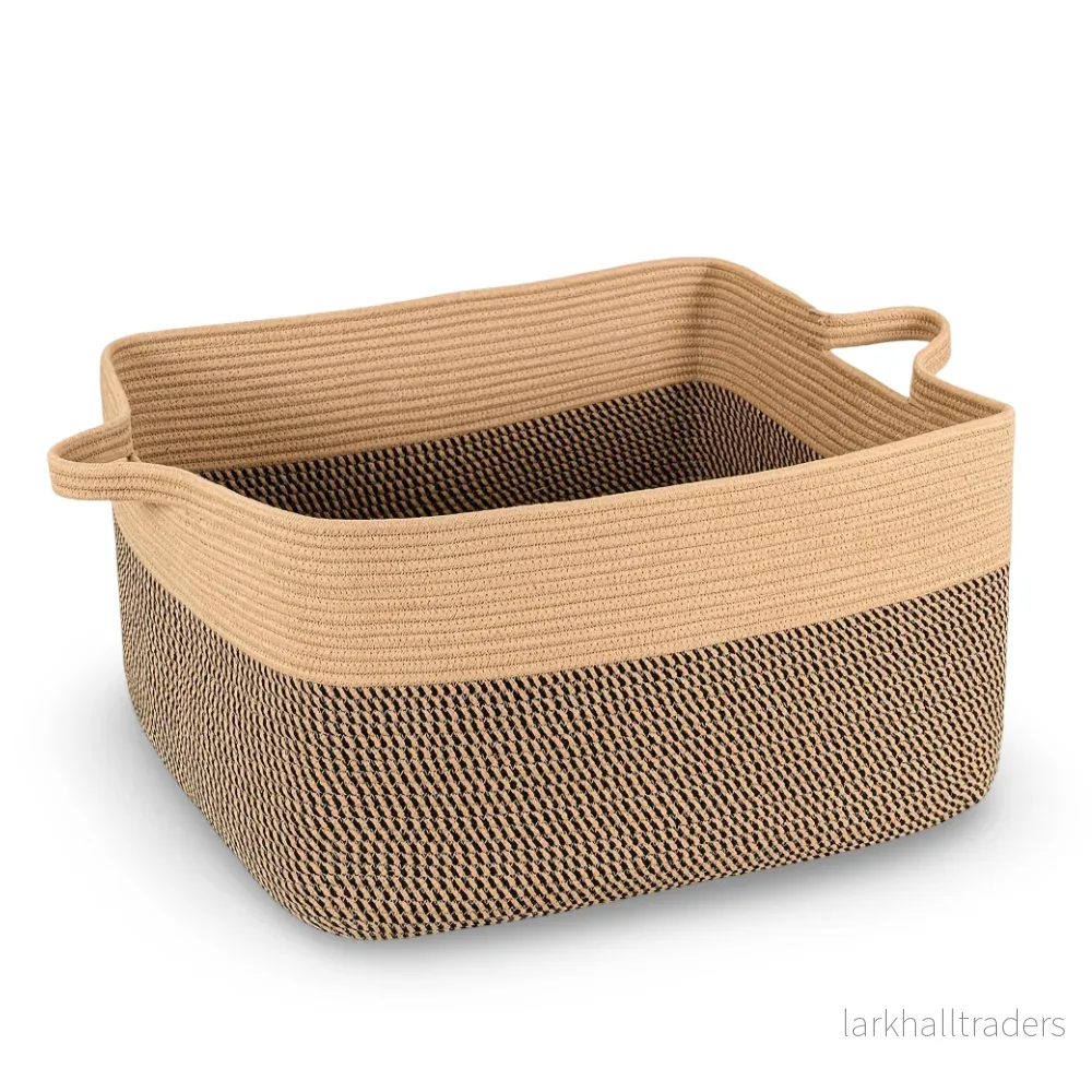 SoftHold – Stor Textilförvaringskorg med Handtag (45L) SoftHold – Stor Textilförvaringskorg med Handtag (45L)