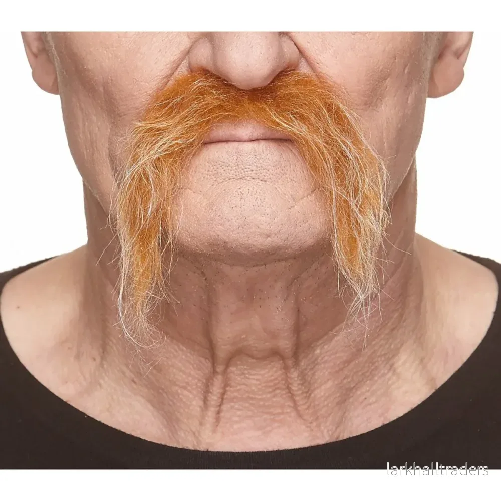 Mustasch, biker kastanj/vit Mustasch, biker kastanj/vit