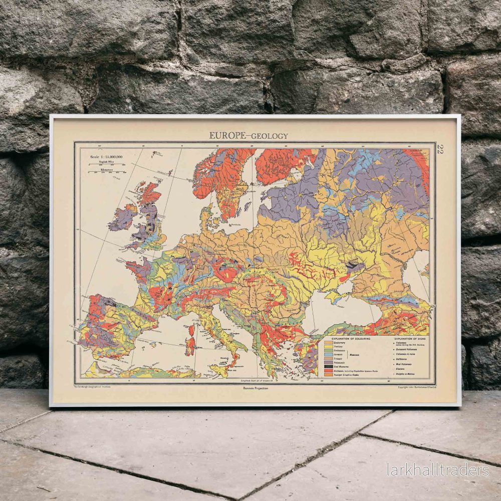 Europas geologiska karta Poster Europas geologiska karta Poster