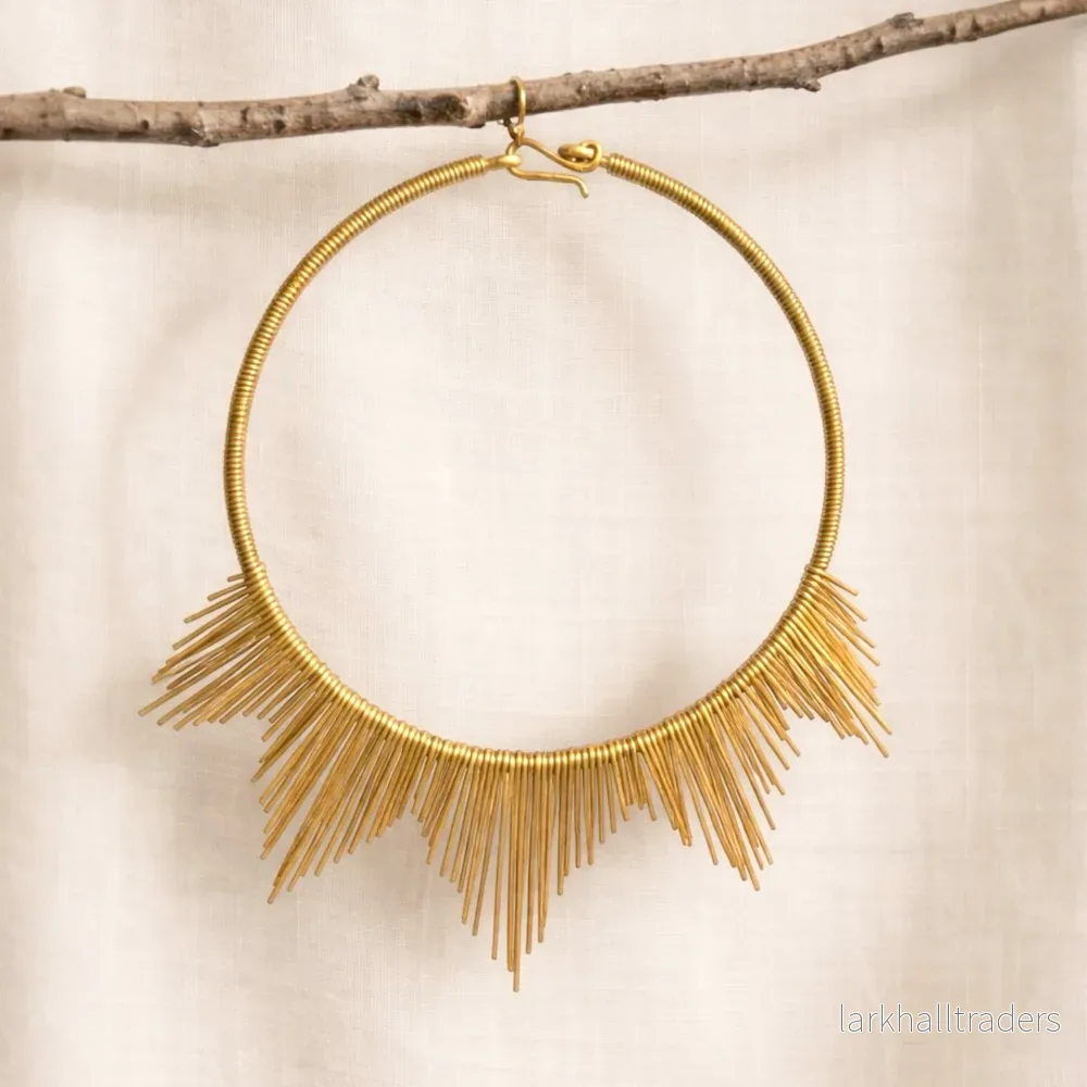 Anyanwu Halsband - Guldpläterad - Handgjord i Afrika - Bild 2