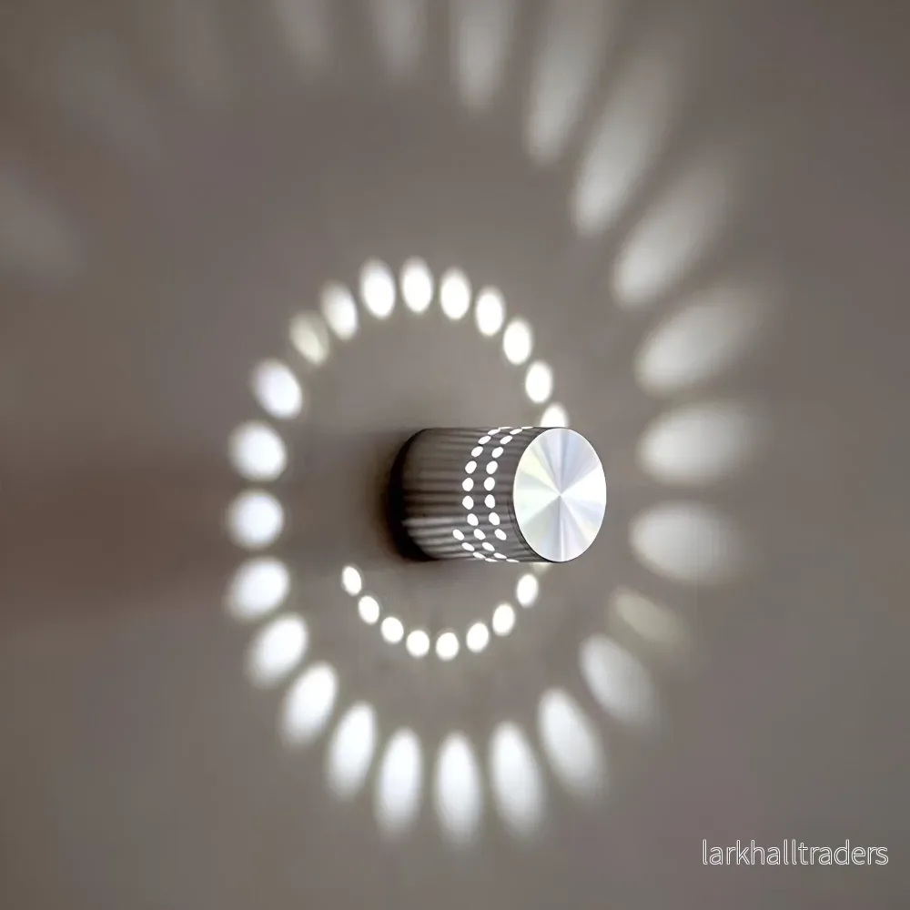 SpiraGlow – Cylindrisk LED-Vägglampa med Färgglada Spiraleffekter - Bild 2