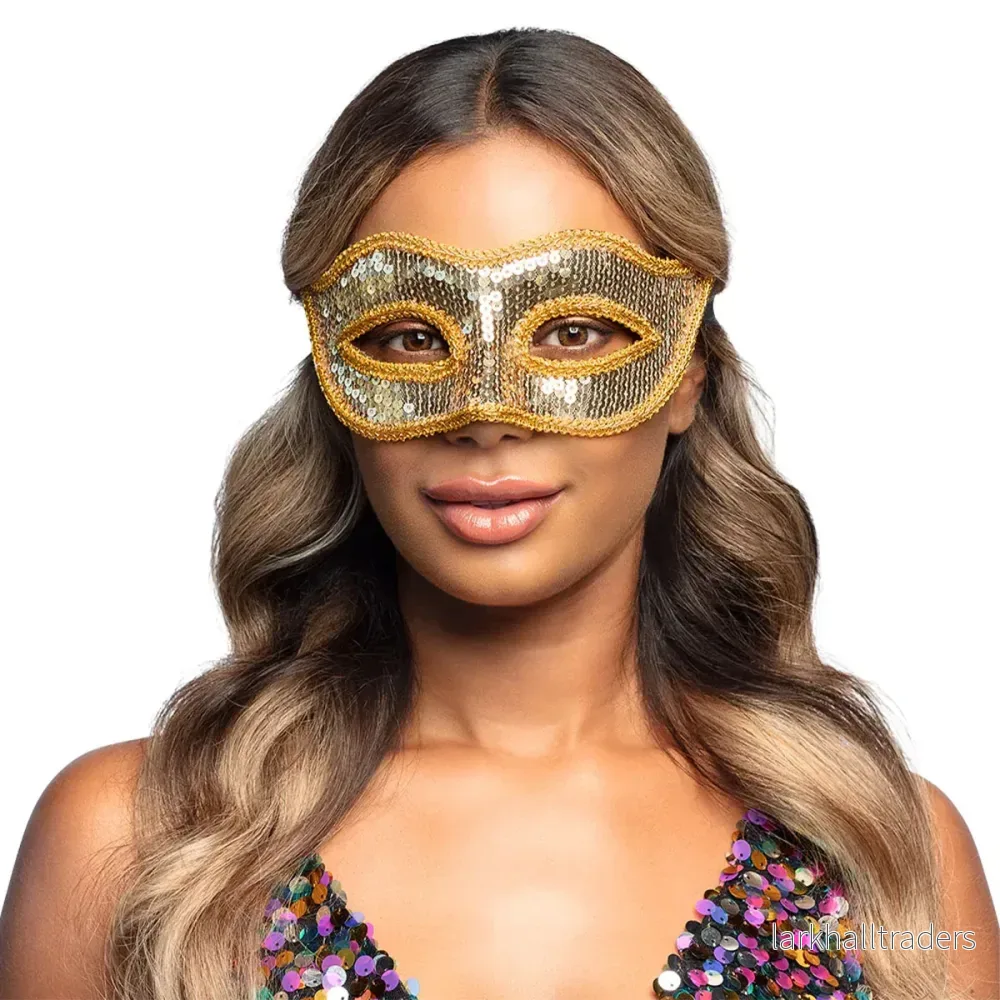 Ögonmask, Venice sequins gold - Bild 2