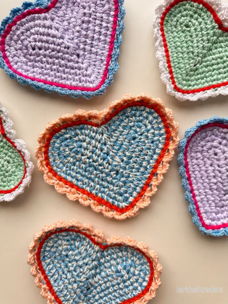 Crochet Hjärta Koppunderlägg - Bild 2