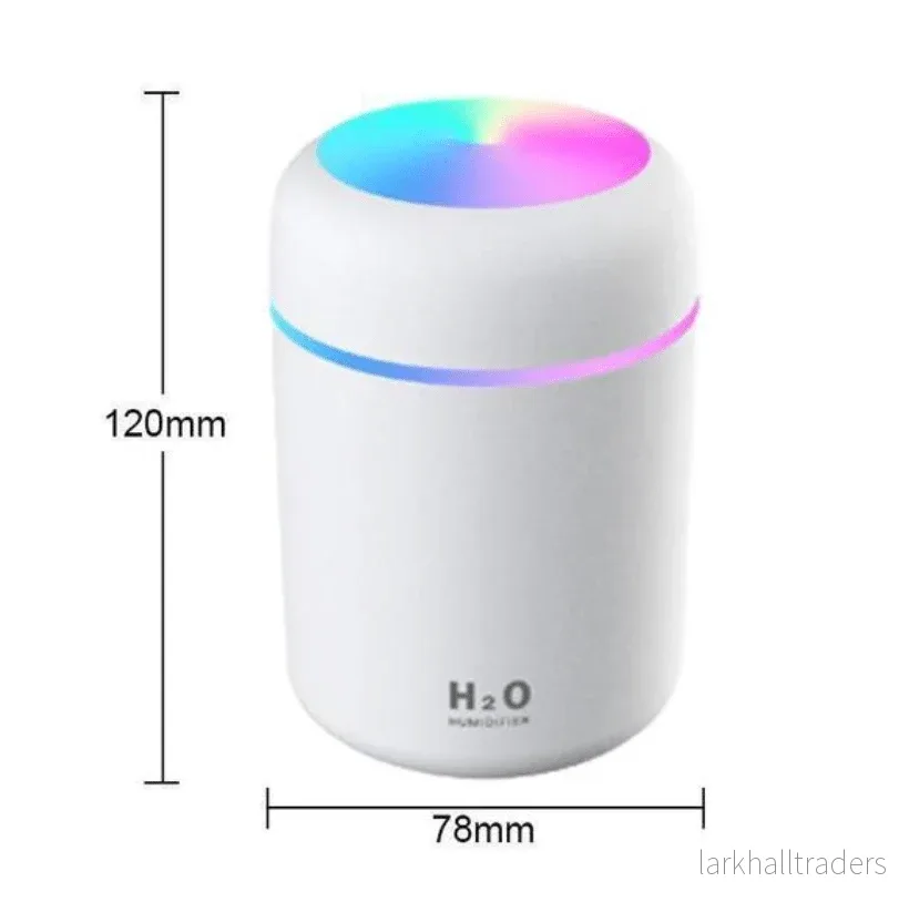 H2O luftfuktare / humidifier med LED-ljus (finns i flera färger) - Bild 3