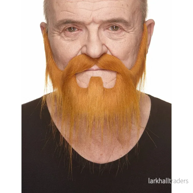 Mustasch med skägg, western röd
