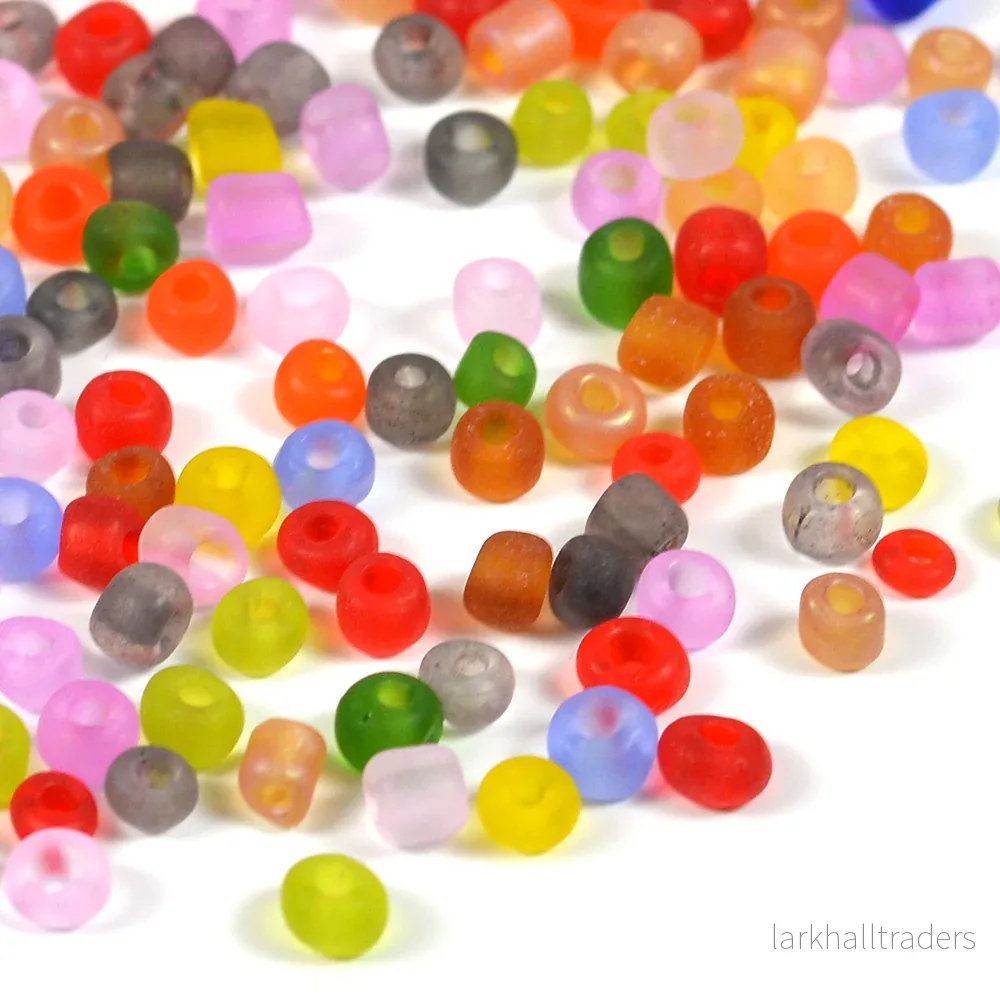 Seed Beads, 4mm, frostad-transparent mix, 30g Seed Beads, 4mm, frostad-transparent mix, 30g