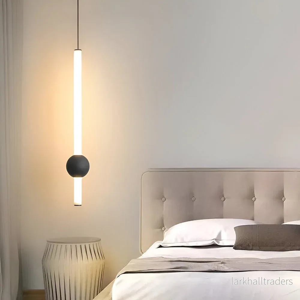 LineaBeam – Minimalistisk Geometrisk LED-Pendellampa i Svart/Vit
