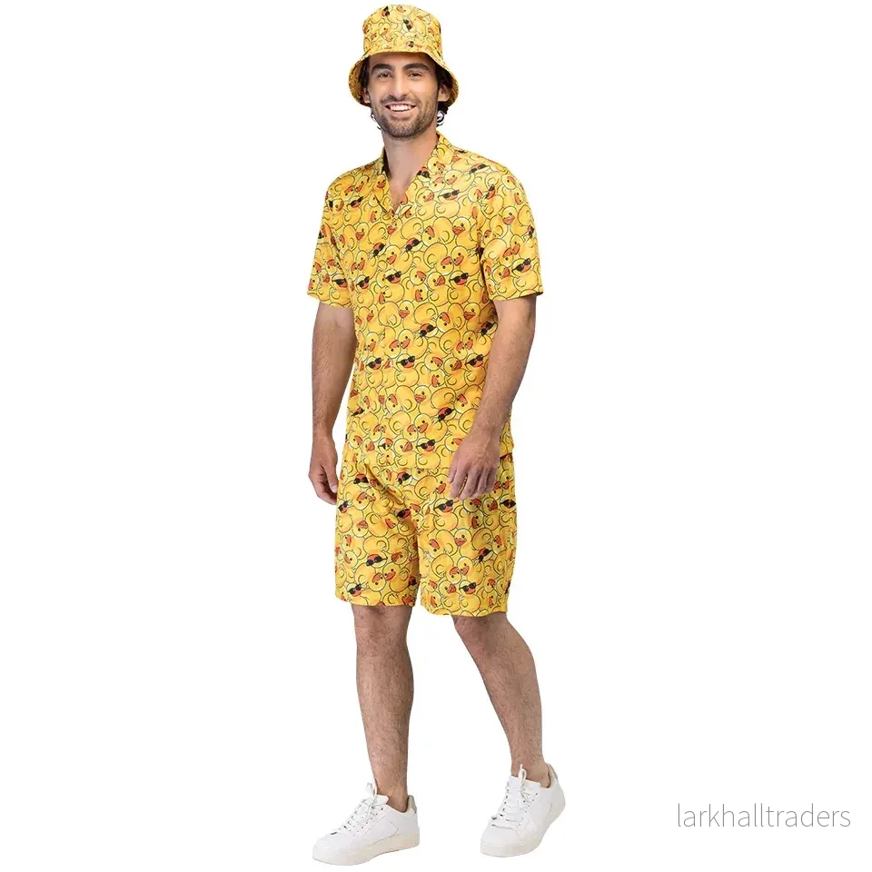Hawaiiskjorta med shorts & hatt, lucky duck