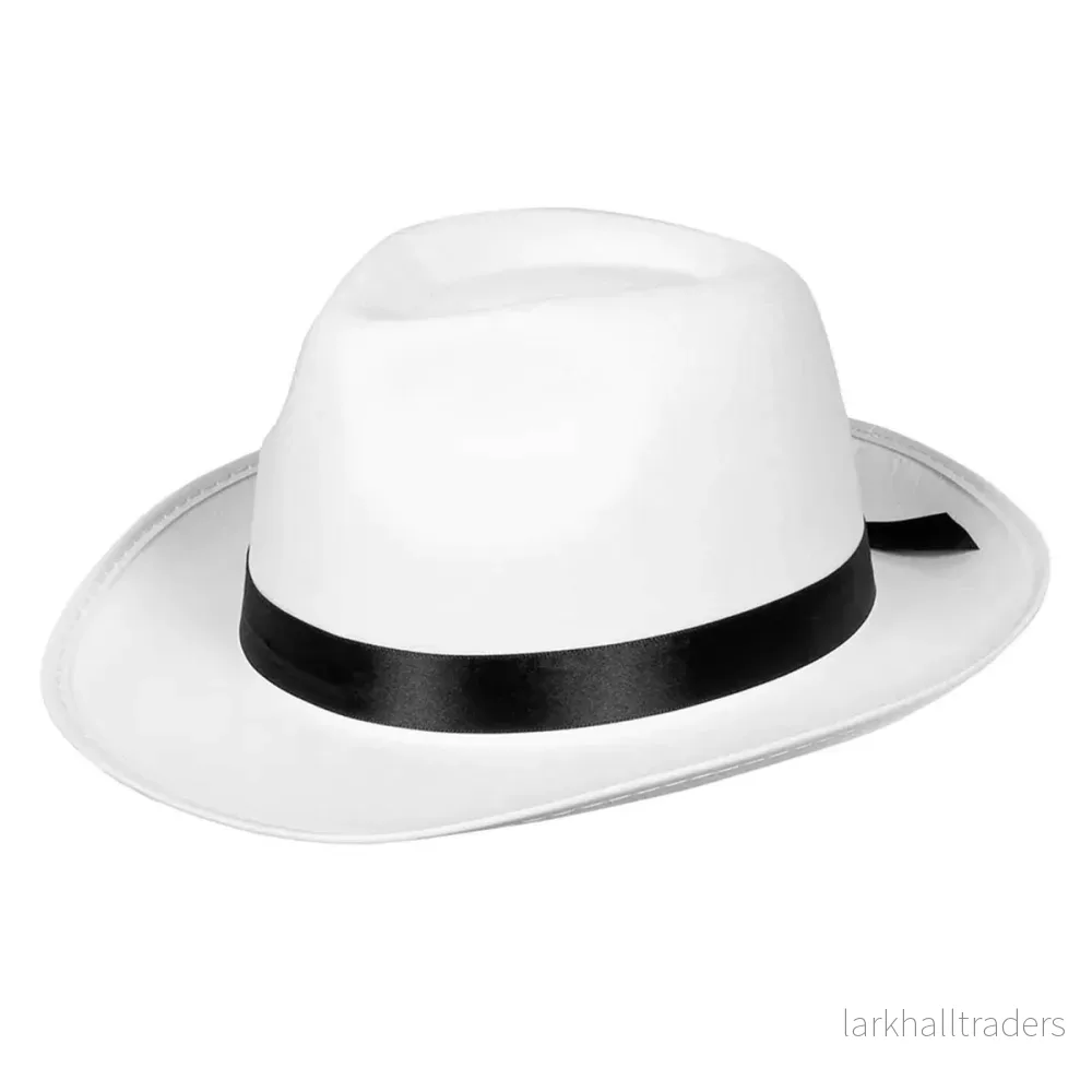 Gangsterhatt, vit Gangsterhatt, vit