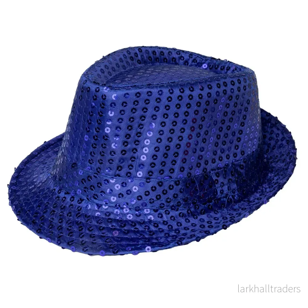 Glitterhatt, fedora blå Glitterhatt, fedora blå