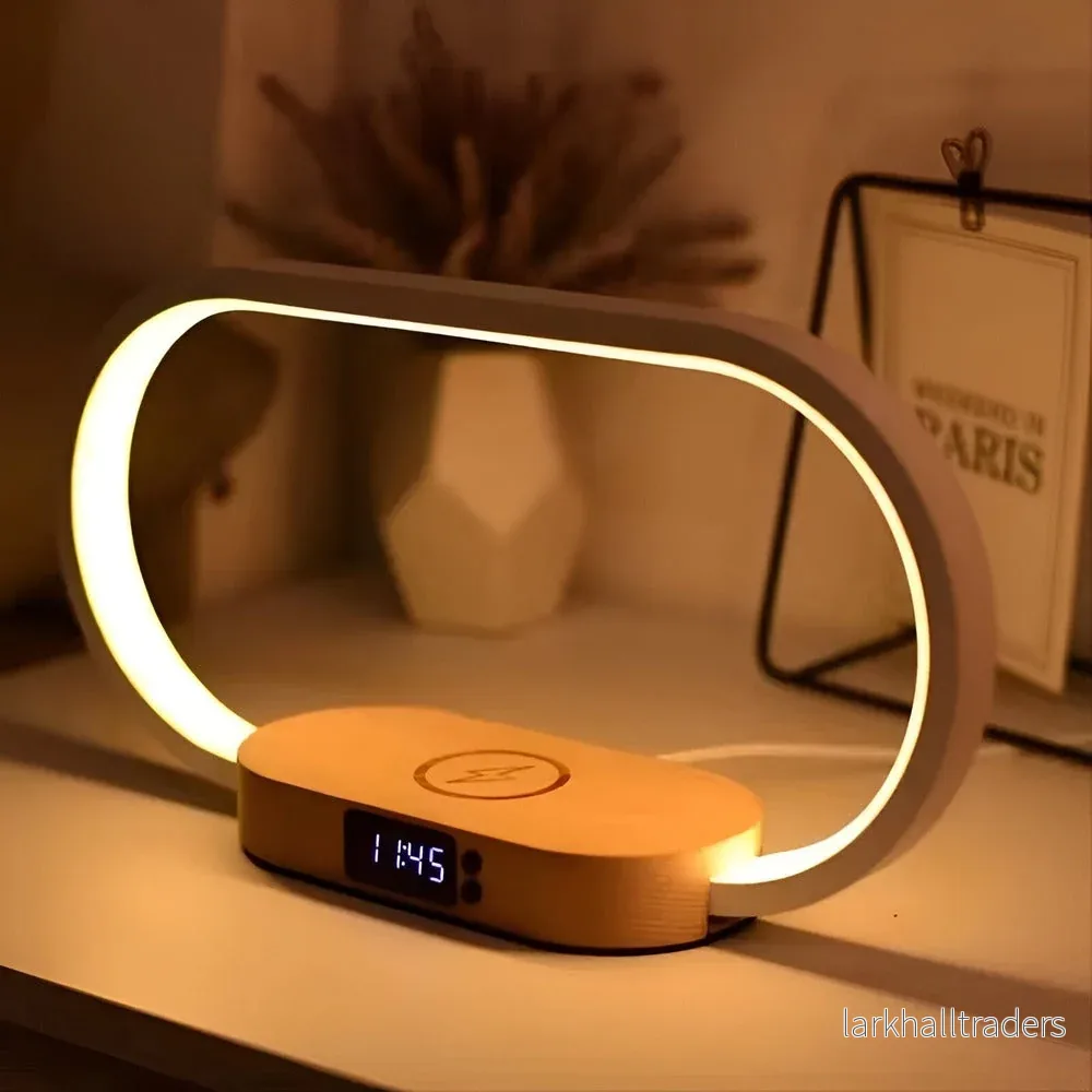 SmartiOne – Multifunktionell Nattlampa med Trådlös Laddare och Digital Klocka SmartiOne – Multifunktionell Nattlampa med Trådlös Laddare och Digital Klocka