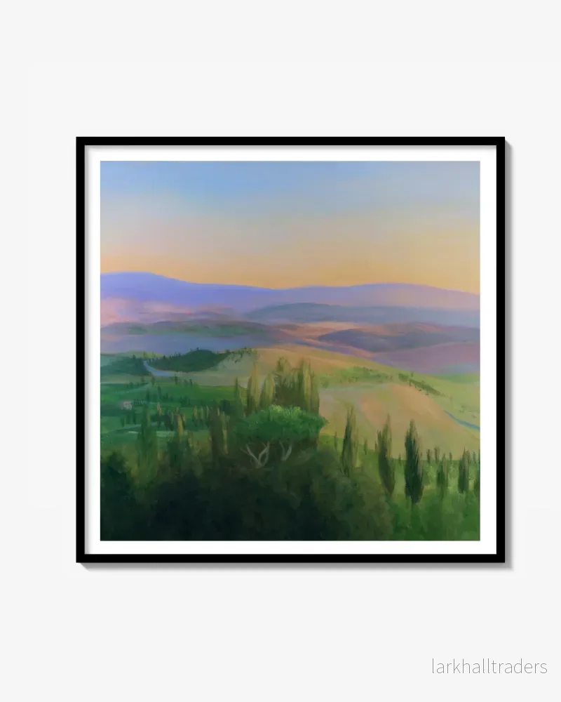 The Sun Is Setting In Tuscany - Poster