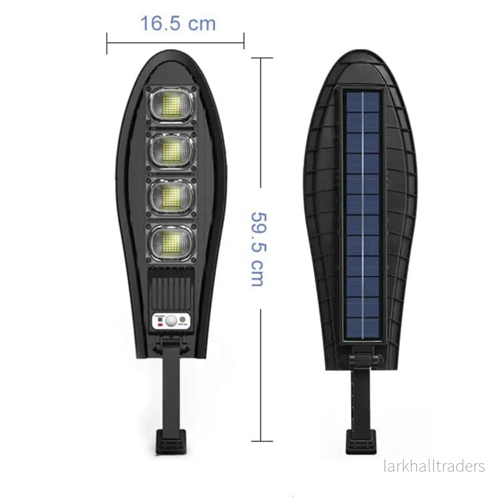 LED Gatubelysning 60W - 168LED med PIR (infraröd rörelsesensor) inkl. fjärrkontroll - solcellsdrivet ljus - - Bild 3