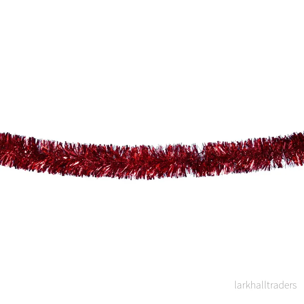 Glittergirlang, röd 75 mm 2 m
