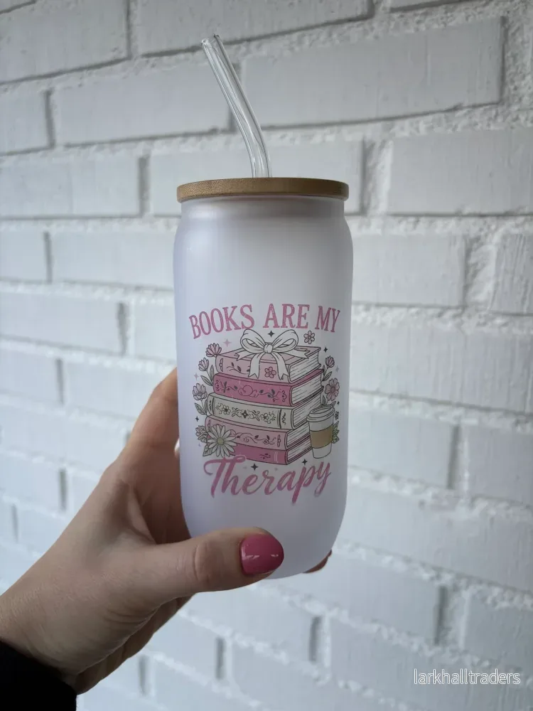 Frostat Glas - Books are my therapy