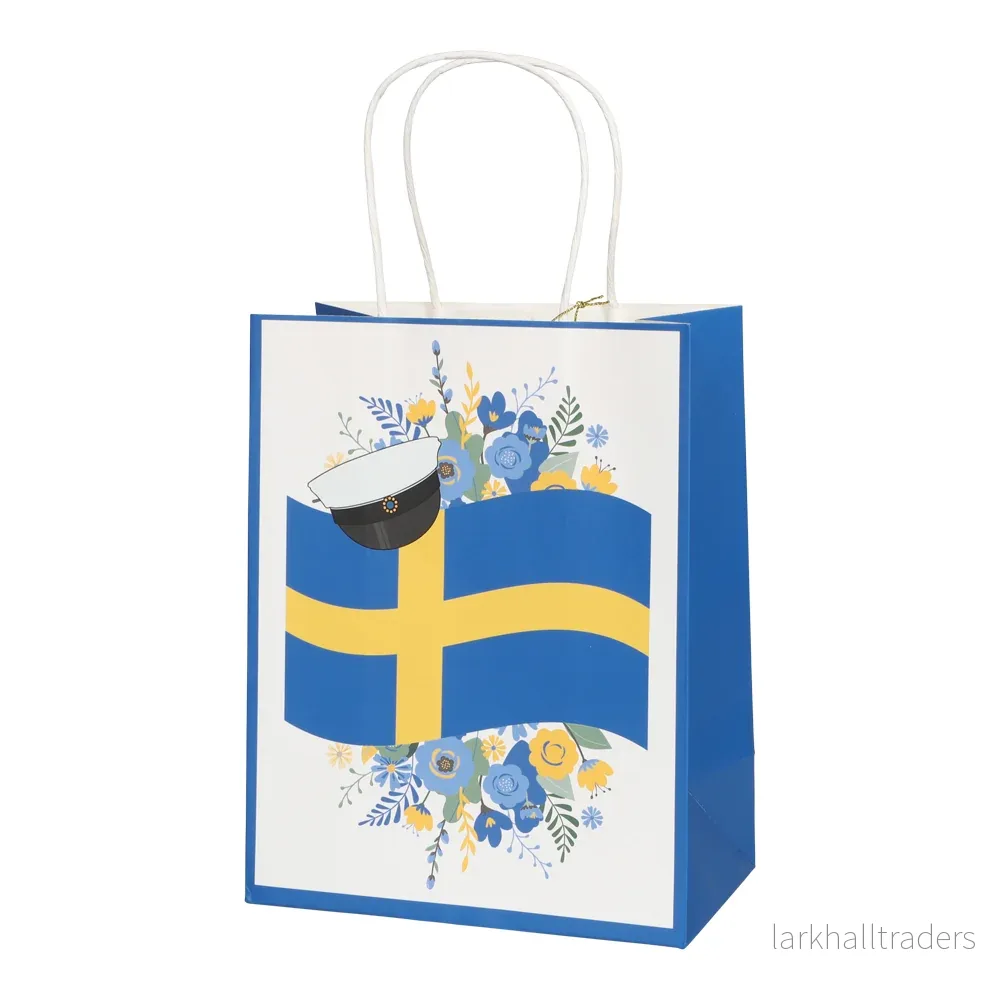 Presentpåse, svenska flaggan 18x32 cm - Bild 3