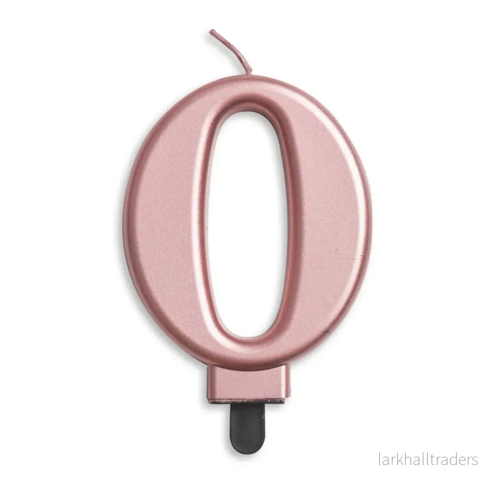 Sifferljus, 0 rose guld metallic