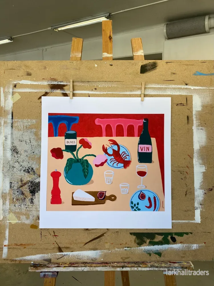 Långbord med hummer - Poster - Bild 2