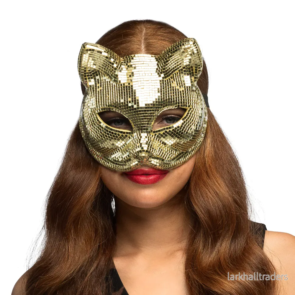 Ögonmask, disco cat gold Ögonmask, disco cat gold