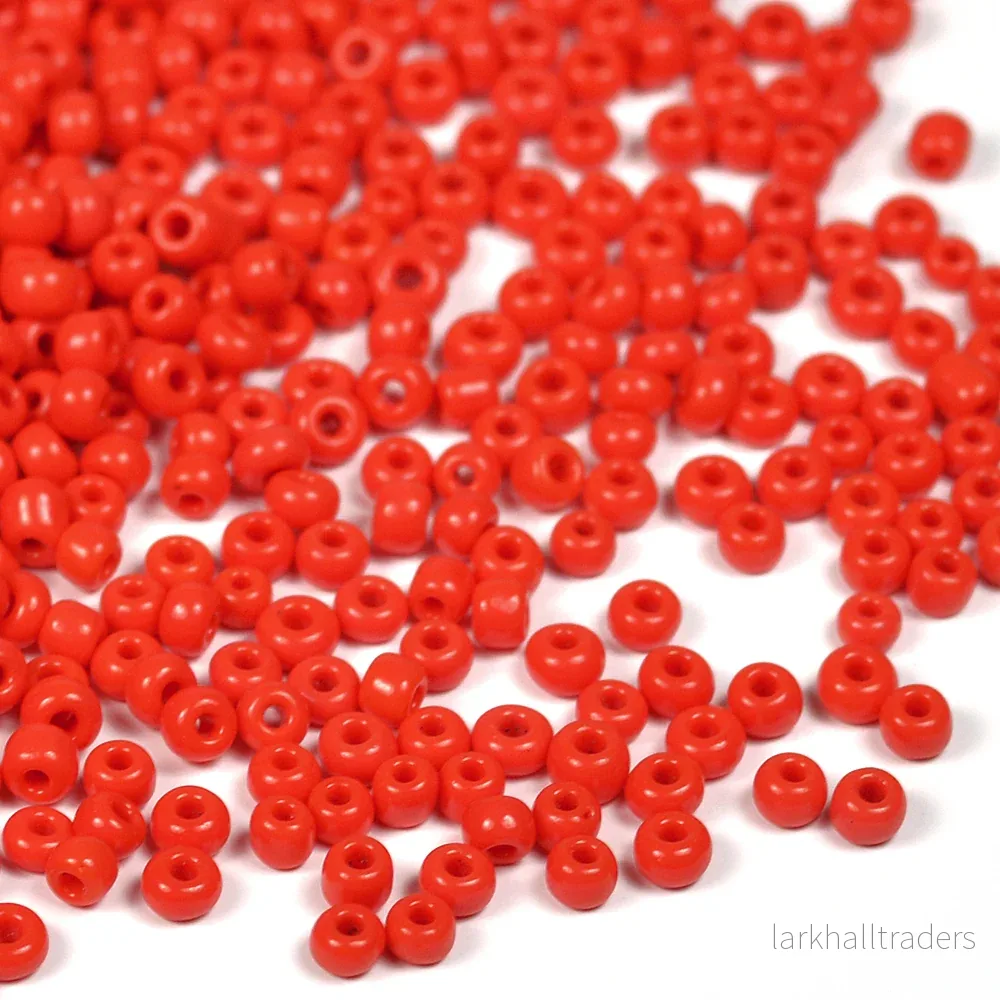 Seed Beads, 2mm, opak röd, 30g Seed Beads, 2mm, opak röd, 30g