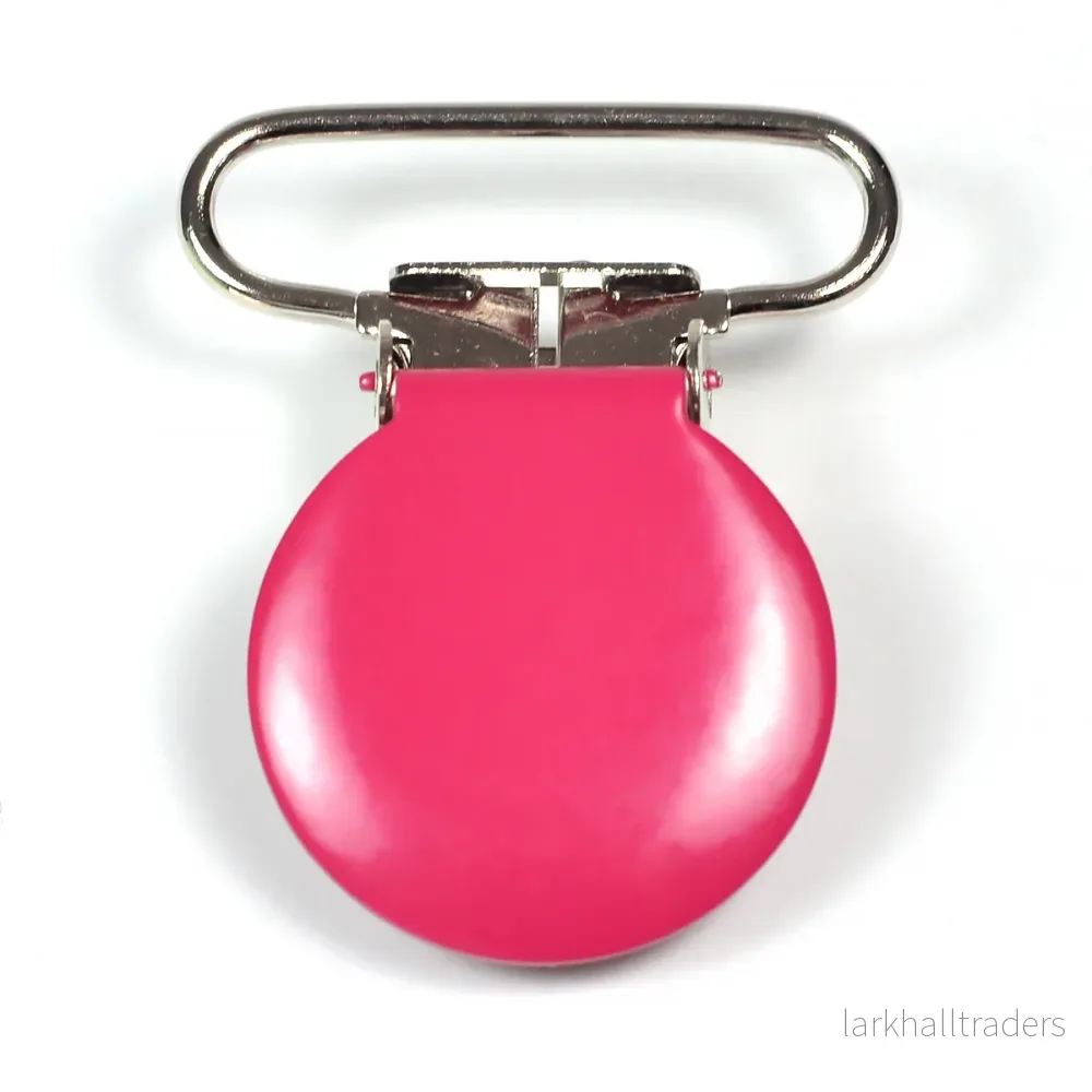 Metallclips, rund, fuchsia Metallclips, rund, fuchsia
