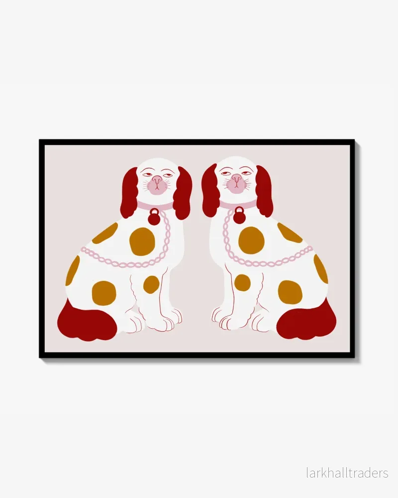 Fireplace dogs Poster Fireplace dogs Poster