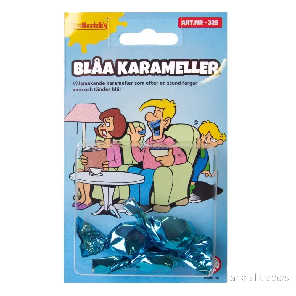 Blåa karameller, 3 st Blåa karameller, 3 st