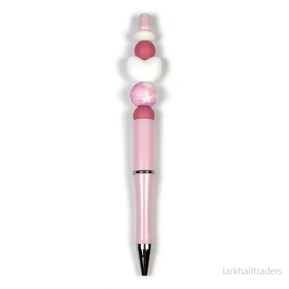 DIY-kit penna ”hjärta vit/rosa” DIY-kit penna ”hjärta vit/rosa”