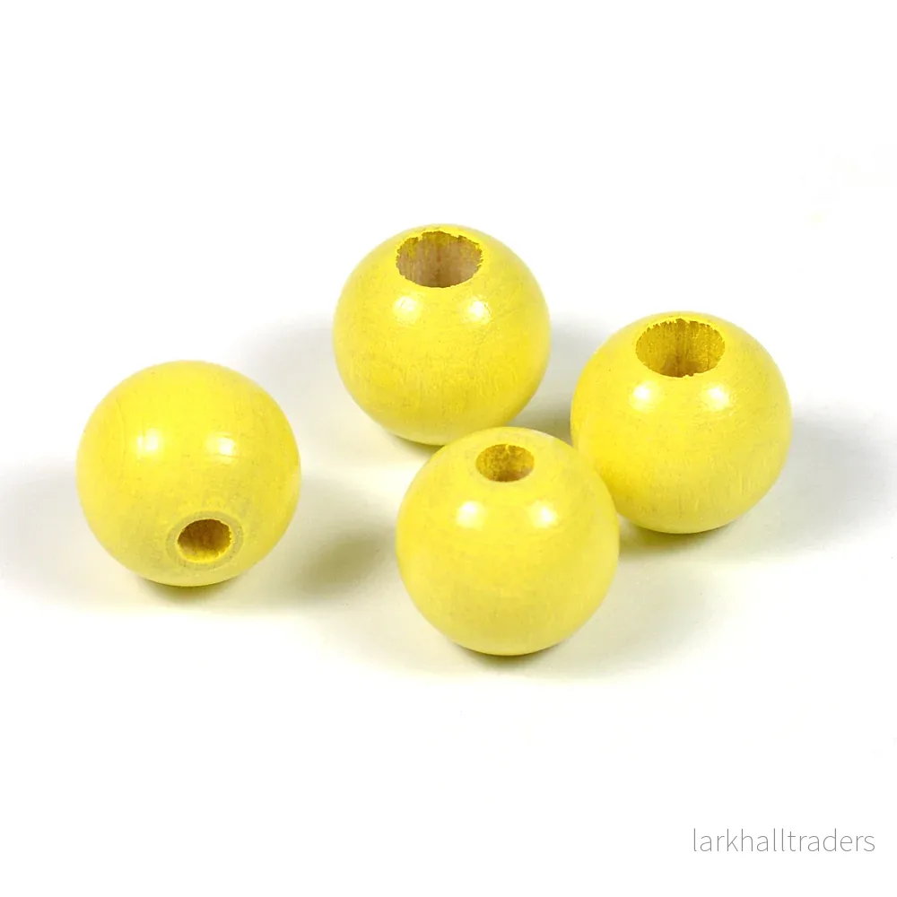 Säkerhetspärlor, 12mm, pastellgul, 6st