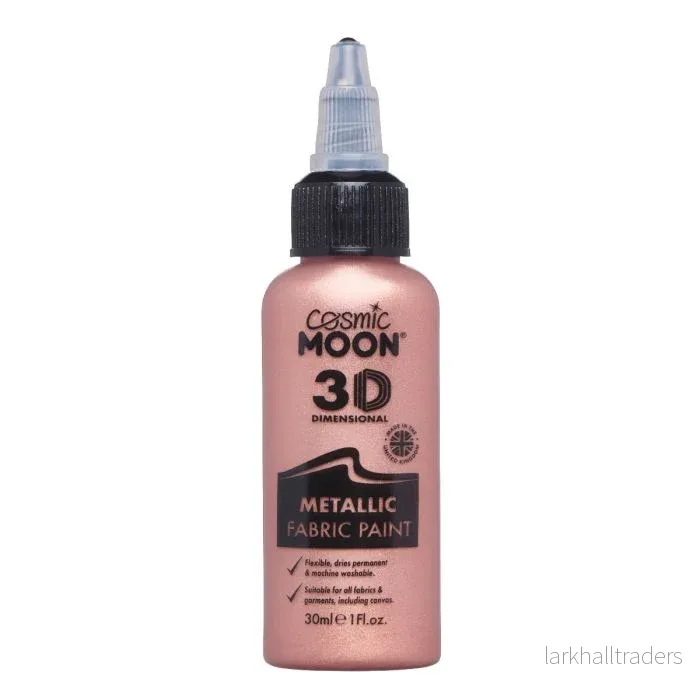 Moon Textilfärg 3D självlysande, metallic roséguld 30 ml