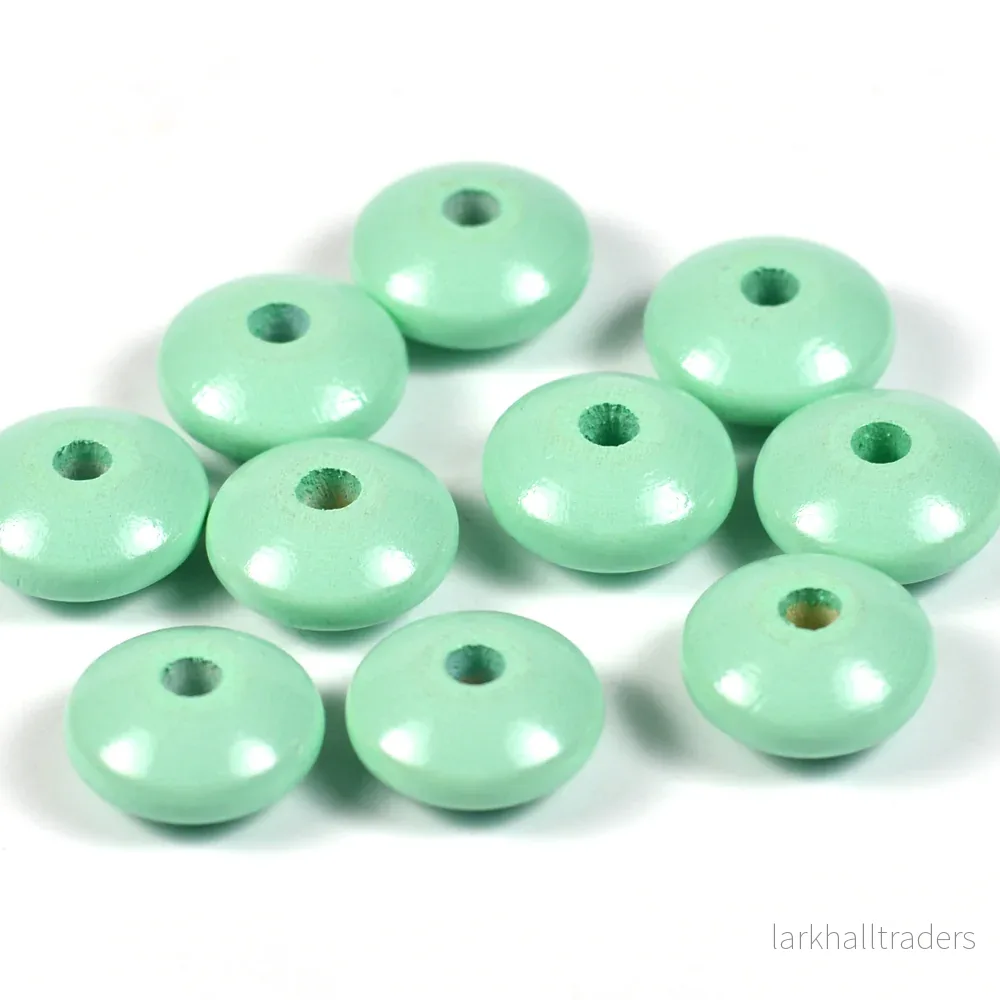Stora trälinser, mint, 40st Stora trälinser, mint, 40st