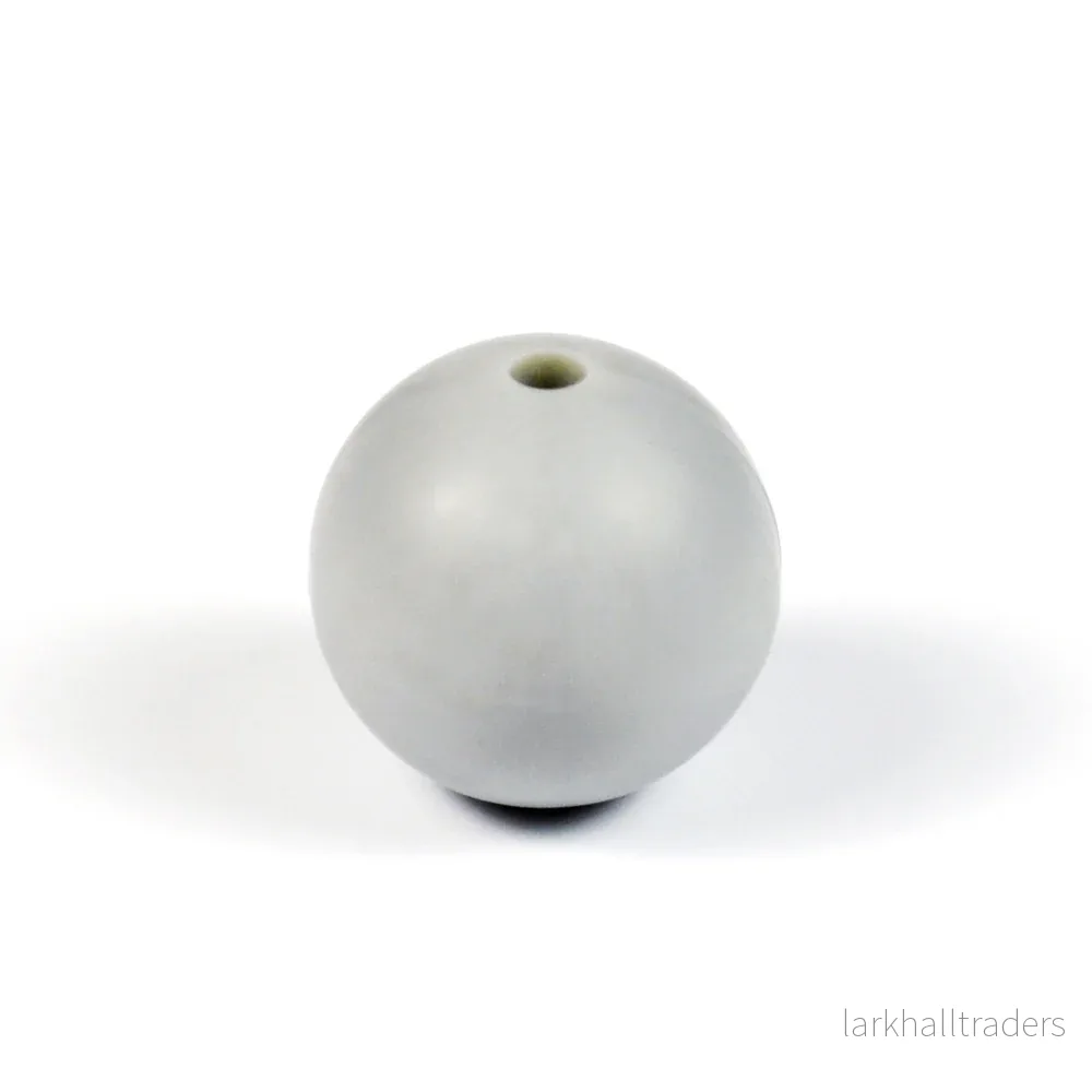 Silikonpärlor, ljusgrå, 15mm Silikonpärlor, ljusgrå, 15mm