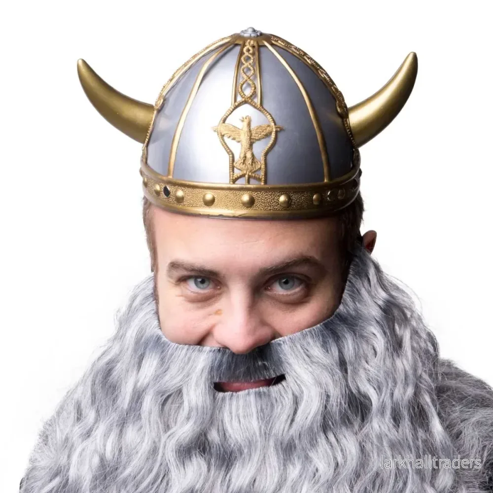 Vikingahjälm, guld/grå - Bild 2