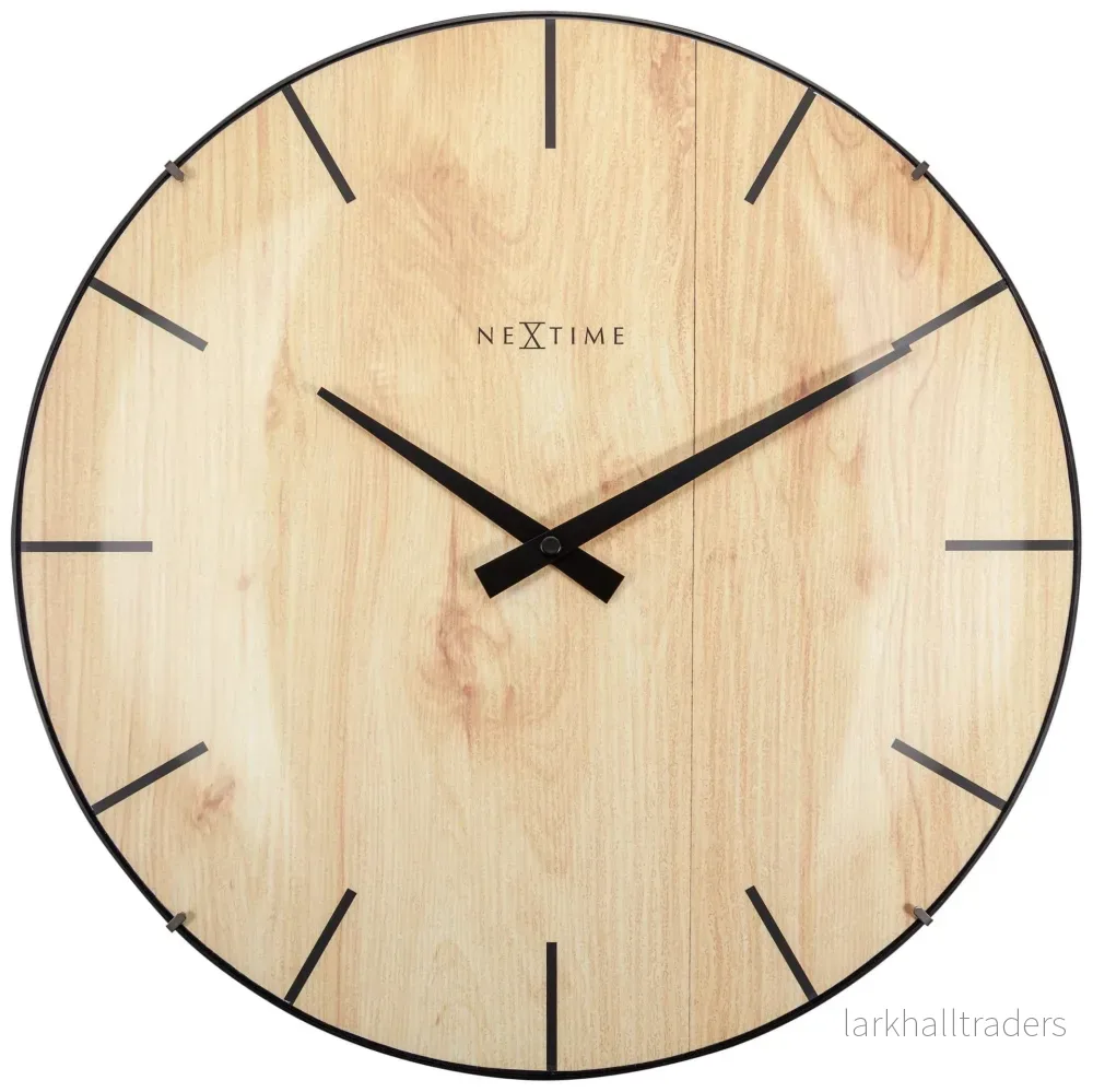 Väggklocka Edge wood dome 35cm