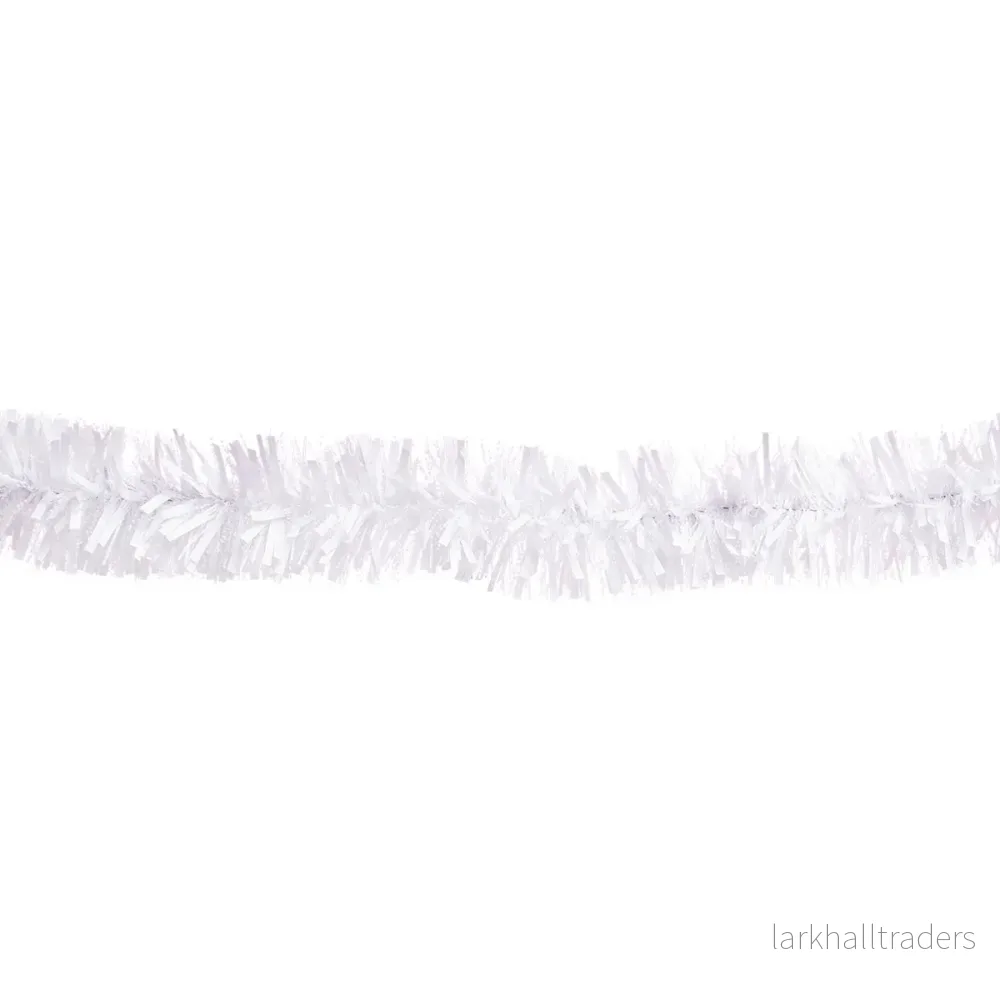 Glittergirlang, vit 75 mm 2 m