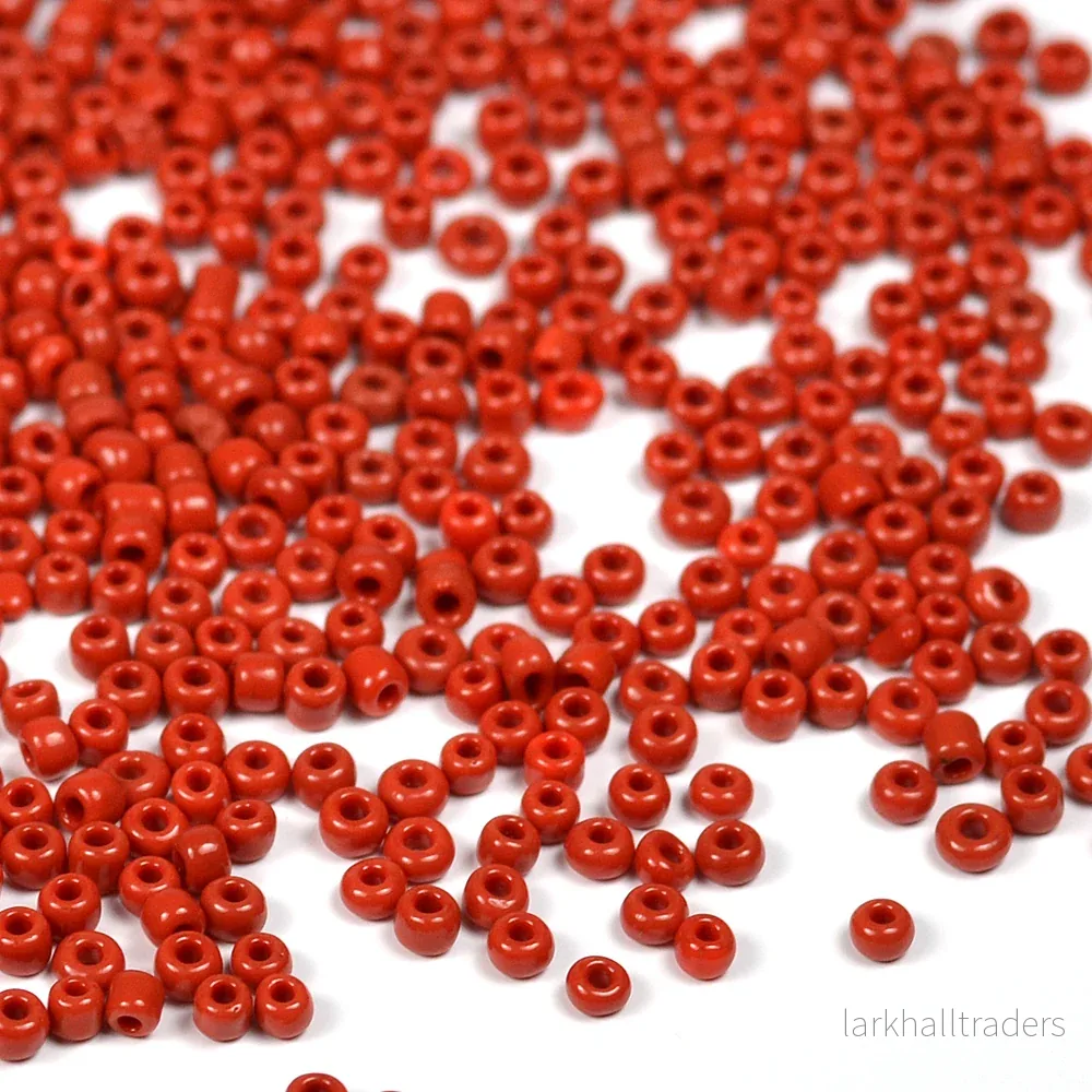 Seed Beads, 2mm, opak karminröd, 30g Seed Beads, 2mm, opak karminröd, 30g