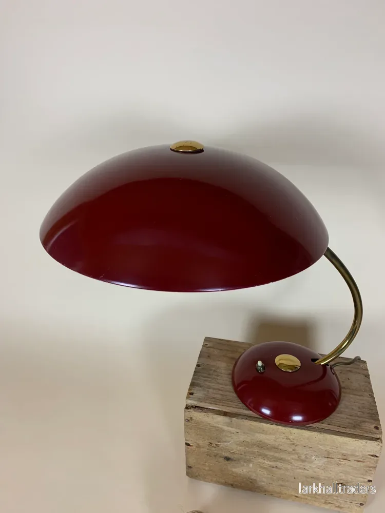Helo vintage lampa i mörkröd - Bild 2