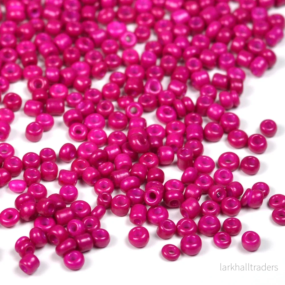 Seed Beads, 2mm, opak fuchsia, 30g