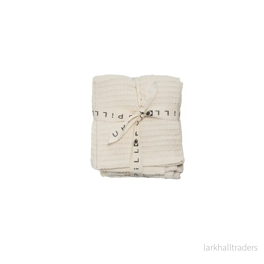 Waffel Kökshandduk Beige 2-pack