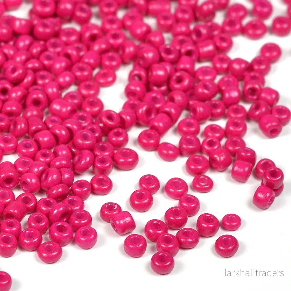 Seed Beads, 3mm, opak fuchsia, 30g Seed Beads, 3mm, opak fuchsia, 30g