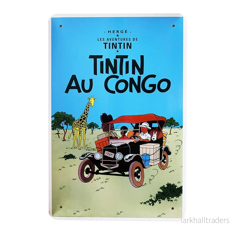Metallskylt – TinTin Au Congo Metallskylt – TinTin Au Congo