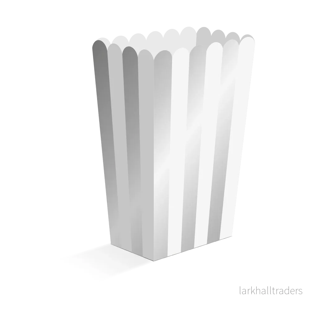 Popcornbägare, silver 8 st