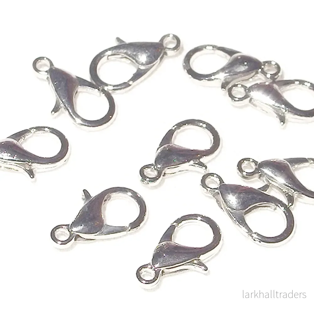 Klolås, silver, 16mm, 10st Klolås, silver, 16mm, 10st