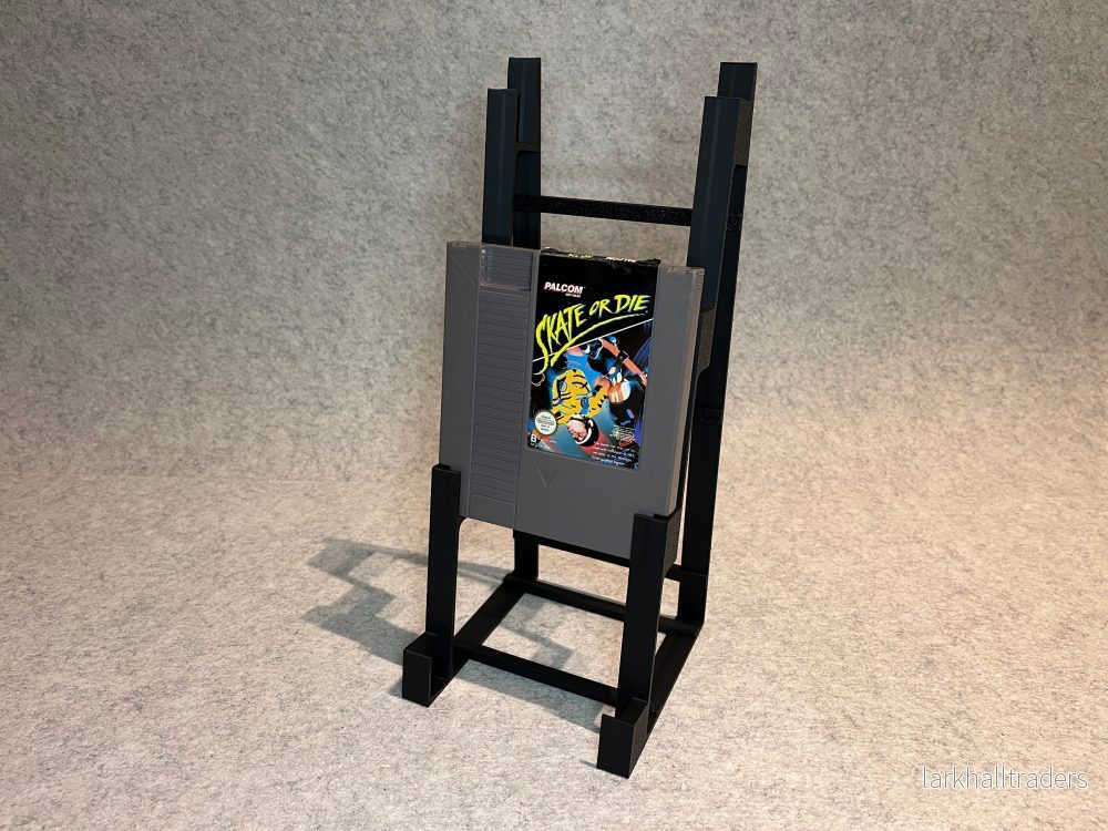 Displayställ för 4 Nintendo NES-kassetter – stegedesign